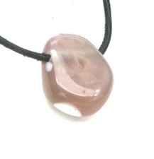 Trommelstein gebohrt Achat Augenachat