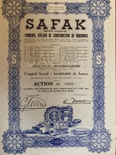 SAFAK alte Aktie Wertpapier