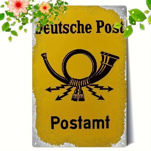 Blechschild deutsche post - blechschild,