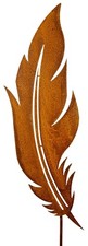 Rost Gartenstecker Feder -