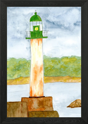 Aquarell rustikaler leuchtturm - aquarell,