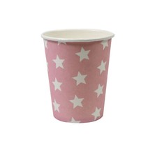 60 Pappbecher rosa weiße