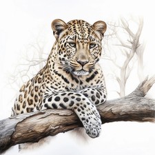 Wandbild Leopard Afrika Deko