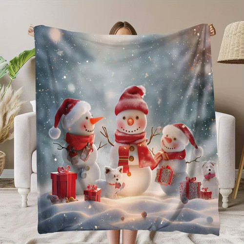 Christmas blanket snowman - i,