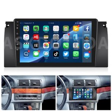 9" Android 15 Autoradio Carplay GPS NAVI BT 2+32GB Für BMW 5er E39 X5 E53 E38
