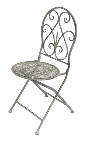 Gartenstuhl metall grau weiß - gartenstuhl,