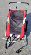 Chariot Cougar 2 Kinderanhänger rot inkl. Joggingset u. Weber-Kupplung