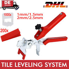1000 Laschen + 200 Keile +Zange Fliesen Nivelliersystem Verlegehilfe Verlege DE