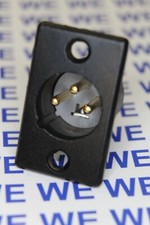 10 Stück XLR-Einbau-Stecker 3-polig Goldkontakt DMX male schwarz