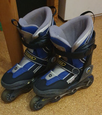 K2 Softboot, Inliner,  Rollerblaider Größenverstellbar 34,5 - 38 blau Schwarz