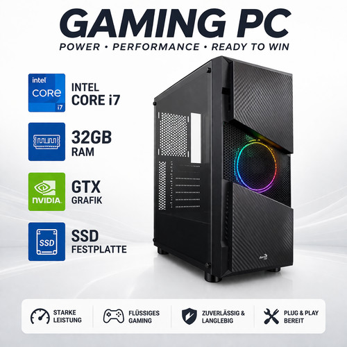 Gaming 32gb ram intel i7 - pc,