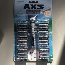 Herren Bartrasierer + 20 Ersatzklingen 3 Klingen Flexibler Schwenkkopf Schieber