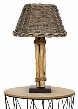 Lampe Tischlampe H50cm Holz Holzlampe Weide Unikat Braun Treibholz Leuchte Deko