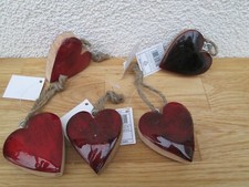 Herz Rot  zum Hängen aus