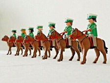 XL 7x berittene Polizei Pferd bayrische grüne Uniform 3163 1A! KOMPL.! Playmobil
