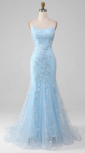 Edles abendkleid blau - edles,