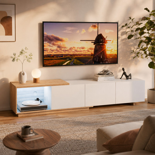 Schrank mit led leuchten - tv,
