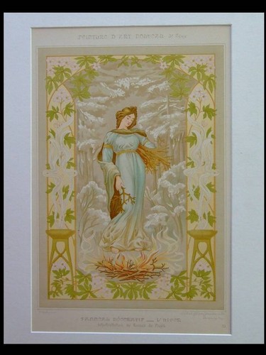 Frau winter art nouveau - frau,,