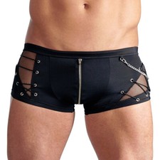 Sexy Zip Boxer Pants Slip S M