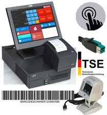 TSE IBM TOSHIBA TOUCHSCREEN KASSE KASSENSYSTEM EINZELHANDEL DRUCKER SCANNER KA02