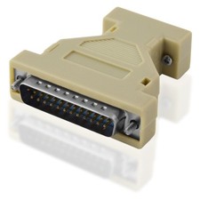 D-SUB Nullmodem Adapter 25 polig Stecker auf 9 polige Buchse Kupplung weiblich