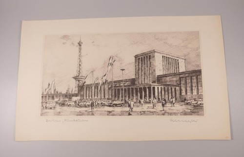 Radierung horst miesler messe - miesler,