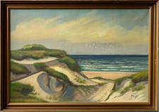 Großes Ölbild Dünen am Meer