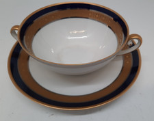 Tasse + Untertasse Teller Hutschenreuther Drache Modell - Exklusiv Echt Kobalt