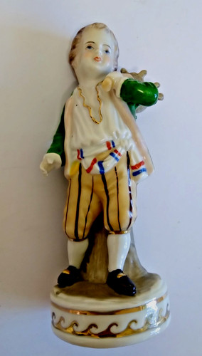 Porzellanfigur wanderbursche - porzellanfigur,