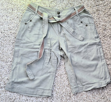 CASA BLANCA Damen Bermuda Shorts Jeans Leinen grau Gr. 34