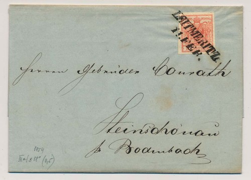 österreich 1854 3kr brief - 1854,