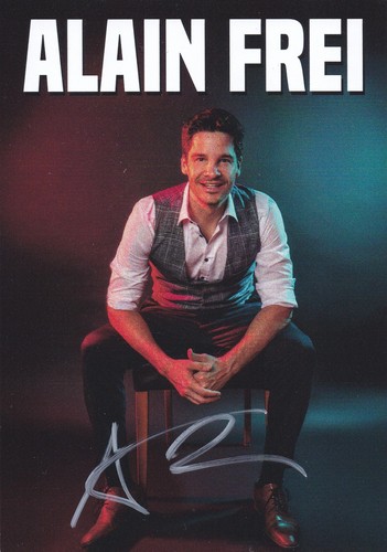Autogrammkarte alain frei - autogrammkarte,