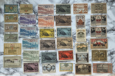 Deutsches Reich Lot von 36 Notgeldscheinen Städte und Gemeinden guter Zustand !