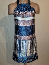 süßes, leichtes Abendkleid, Tunika lavand. S blau Satin