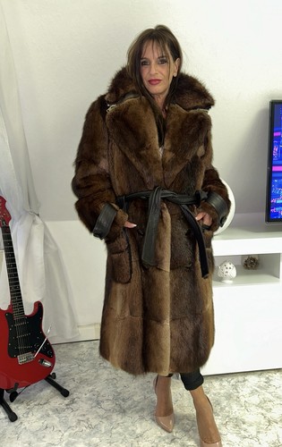 Pelzmantel pelzjacke musquash - pelzjacke,
