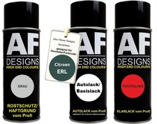 Spraydose Set für Citroen ERL Verde Guardia Civil Autolack Klarlack Grundierung 