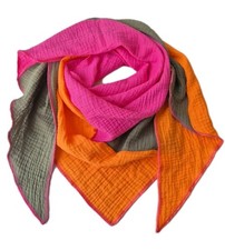 Orange pink hellkhaki - orange, musselin
