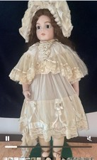 Puppen-Seidenkleid franz. Stil für 70 bis 75 cm Bru/Jumeau