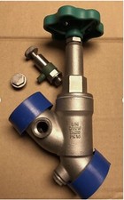 Absperrventil Edelstahl DN25 Schrägsitzventil Freistromventil V4 A Außengewinde