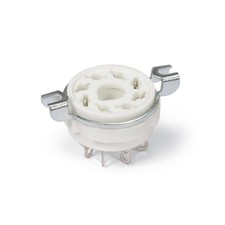 Röhrensockel 8-Pin mit Lötfahne Keramik Röhren Röhrenfassung zum Einbau Ø 26,4mm