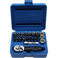 Steckschlüssel-Sortiment Mini  Steckschlüssel-Einsätze 1/4" Knarrenkasten 28-tlg