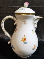 Meissen, Kaffeekanne, Streublümchen, Golddekor, 21,5cm, 1.Wahl, 696