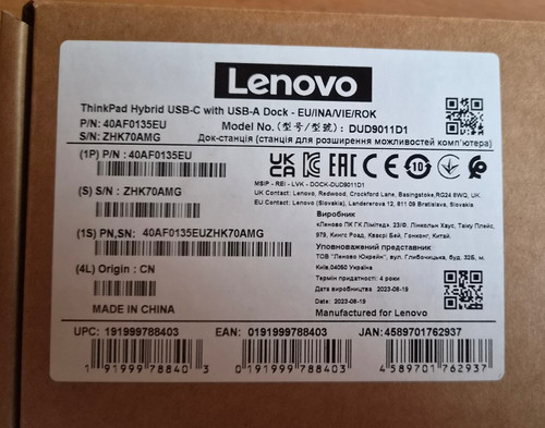 Lenovo thinkpad hybrid usb - hybrid, usb-c