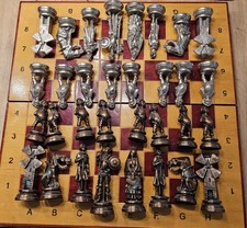 ? Schachspiel Kupfer-ZINN Figuren 8.2 kg inkl. Brett