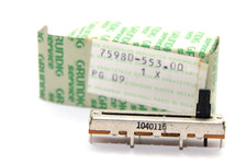 Vintage Schiebe-Poti / Slide Potentiometer, 100 kOhm, Schiebeweg 35 mm, NOS