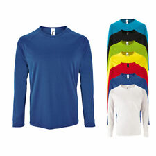 Herren Sportshirt Laufshirt Langarm Rundhals S M L XL XXL 3XL NEU Sol's L02071