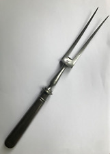 Alte antike Fleischgabel Bratengabel Zwilling selten Dachbodenfund versilbert