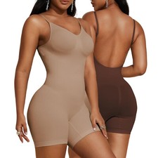 Damen Rückenfrei Shapewear Bauchweg Stark Body Shaper Abnehmen Shaping Bodysuit