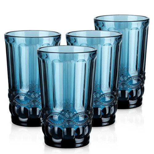 330ml blau wassergläser set - 330ml, wassergläser,