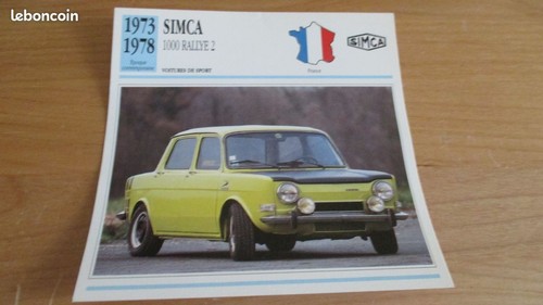 Simca 1000 rallye edition - simca,
